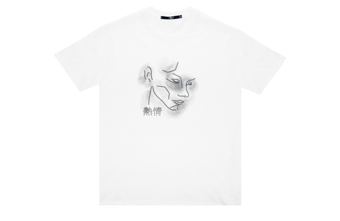 Drawing Face T-Shirts White